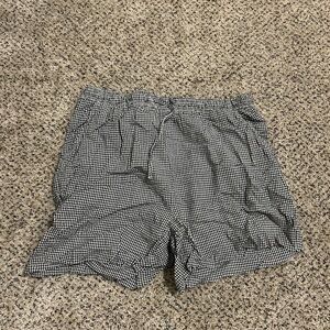 Erika Black and White Gingham Shorts